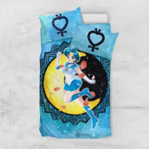 Sailor Mercury Bedding Set Custom Sailor Moon Anime Bedroom