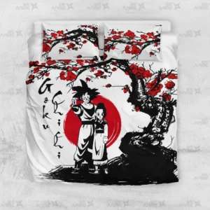 Goku and Chichi Bedding Set Anime Bedroom