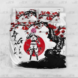 Dragon Ball Goku Black Rose Bedding Set Custom Japan Style Anime