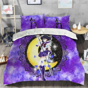 Sailor Saturn Bedding Set Custom Sailor Moon Anime Bedroom