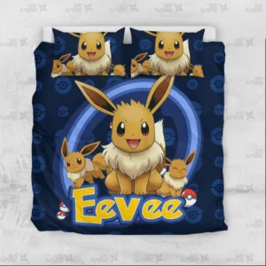 Pokemon Eevee Bedding Set Custom Anime Bedroom