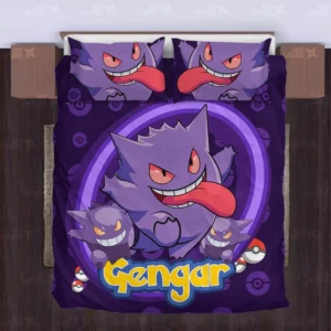Pokemon Gengar Bedding Set Custom Anime Bedroom