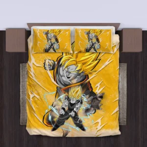 Dragon Ball Goku Super Saiyan 2 Custom Bedding Set Home Decor