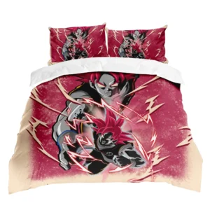 Dragon Ball Goku Super Saiyan God Custom Bedding Set