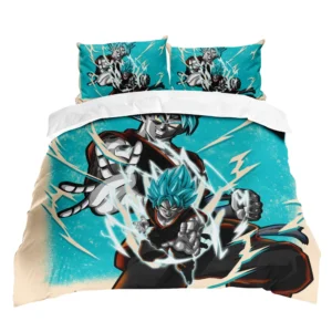 Dragon Ball Goku Super Saiyan Blue Custom Bedding Set