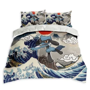 Riolu Bedding Set Kanagawa Great Wave Edition