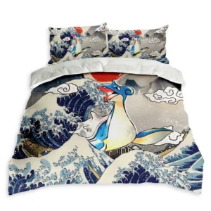 Lapras Bedding Set Kanagawa Great Wave Edition