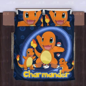 Pokemon Charmander Bedding Set Custom Anime Bedroom
