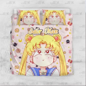 Sailor Moon Cute Version Bedding Set Custom Sailor Moon Anime Bedroom