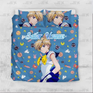 Sailor Uranus Cute Version Bedding Set Custom Sailor Moon Anime Bedroom