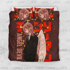 Angel Devil Bedding Set Custom Chainsaw Man Anime Bedroom