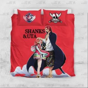 Shanks and Uta Bedding Set Custom Red Anime Home Decor