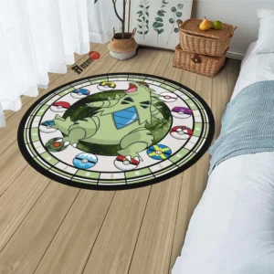 Pokemon Tyranitar Round Rug Custom Anime Room Mats