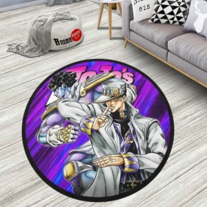 Jotaro Kujo Round Rug Custom Jojo's Bizarre Adventure Anime Rug Floor Mats
