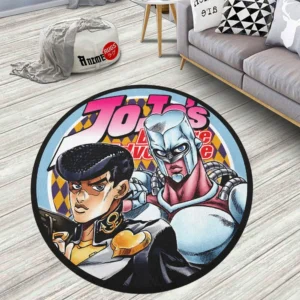 Jojo's Bizarre Adventure Josuke Higashikata Round Rug Anime Room Mats