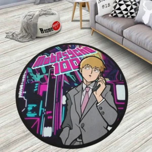 Mob Psycho 100 Arataka Reigen Round Rug Anime Room Mats