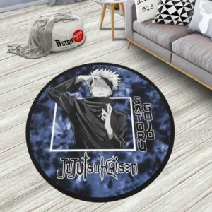 Satoru Gojo Round Rug Custom Tie Dye Style Anime Room Mats