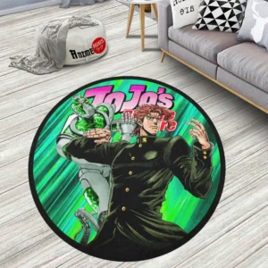 Noriaki Kakyoin Round Rug Custom Jojo's Bizarre Adventure Anime Rug Floor Mats