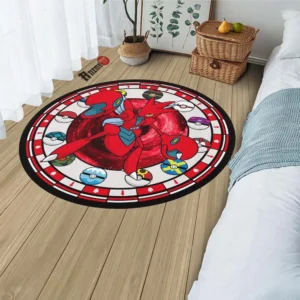 Pokemon Scizor Round Rug Custom Anime Room Mats