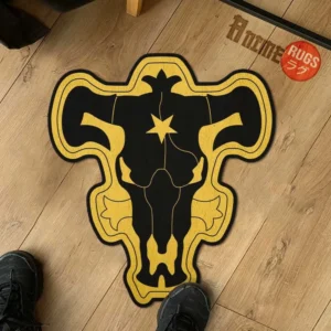 Black Bull Symbol Shaped Mat