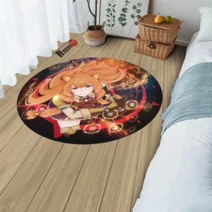 The Rising Of The Shield Hero Raphtalia And Slave Crest Round Rug Custom Circle Carpet