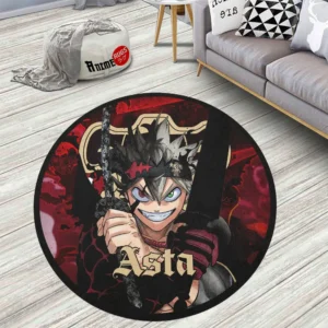 Black Bull Asta Round Rug Anime Room Mats