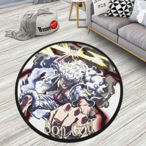 Luffy Nika Round Rug Custom Anime Room Mats