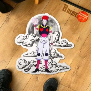 Hisoka Morow Shaped Rug Custom Moon Clouds Anime Room Decor