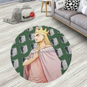Attack On Titan Characters Historia Reiss Round Rug Custom Circle Carpet