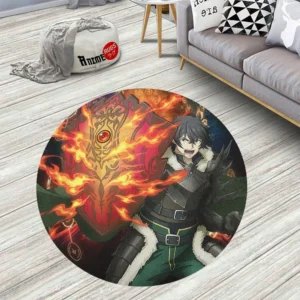 The Rising Of The Shield Hero Naofumi Iwatani And Rage Shield Round Rug Custom Circle Carpet