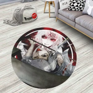 Tokyo Ghoul Juuzou Suzuya Round Rug Custom Circle Carpet