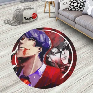 Tokyo Ghoul Shuu Tsukiyama Round Rug Custom Circle Carpet