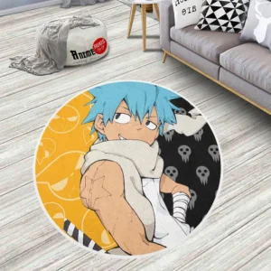 Soul Eater Black Star Round Rug Custom Circle Carpet