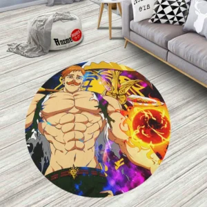 Seven Deadly Sins Symbols Escanor Round Rug Anime Room Mats