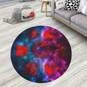 Seven Deadly Sins Symbols 7 Sins Round Rug Anime Room Mats