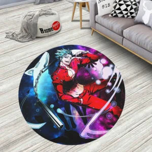 Seven Deadly Sins Symbols Ban Round Rug Anime Room Mats