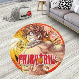 Natsu Dragneel Round Rug Anime Room Mats