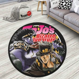 Jojo's Bizarre Adventure Jotaro Kujo Round Rug Anime Room Mats