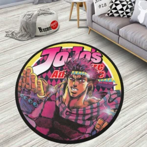 Jojo's Bizarre Adventure Joseph Joestar Round Rug Anime Room Mats