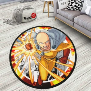 One Punch Man Saitama Round Rug Anime Room Mats