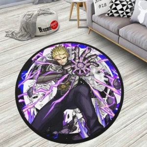 One Punch Man Genos Round Rug Anime Room Mats