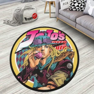 Jojo's Bizarre Adventure Gyro Zeppeli Round Rug Anime Room Mats
