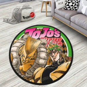 Jojo's Bizarre Adventure Dio Brando Round Rug Anime Room Mats