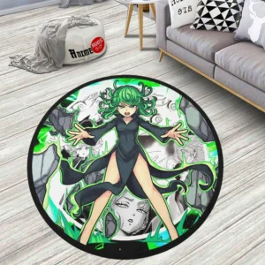 One Punch Man Tatsumaki Round Rug Anime Room Mats