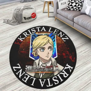 Attack On Titan Characters Krista Lenz Round Rug Anime Room Mats