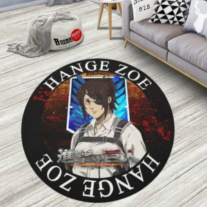 Attack On Titan Characters Hange Zoe Round Rug Anime Room Mats