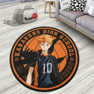 Haikyuu Shoyo Hinata Round Rug Anime Room Mats