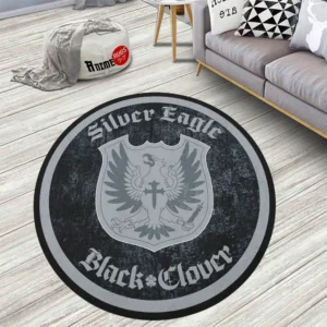 Black Clover Squads Silver Eagle Round Rug Anime Room Mats