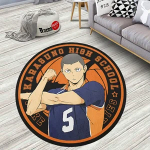 Haikyuu Ryunosuke Tanaka Round Rug Anime Room Mats