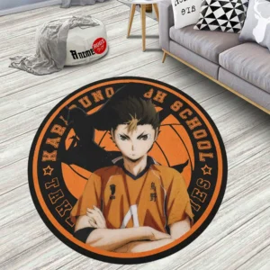 Haikyuu Yu Nishinoya Round Rug Anime Room Mats